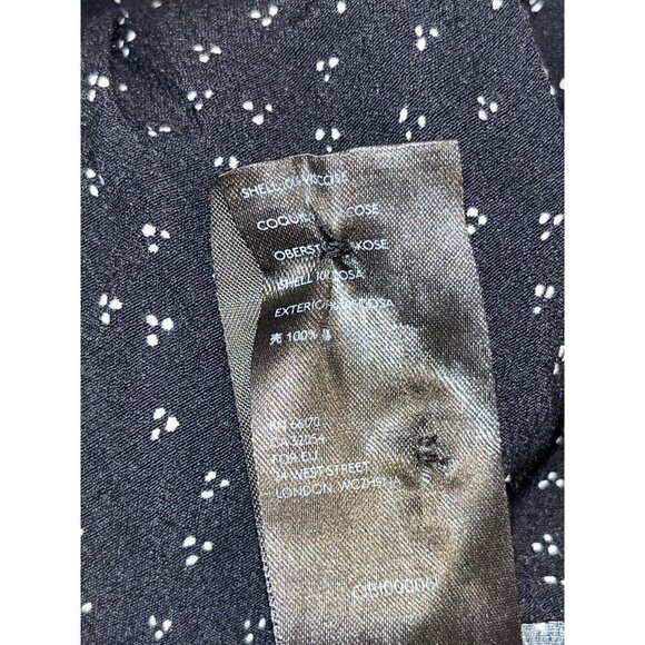 Anthropologie Polka Dot Black High Rise Wide Leg Pants Women's Sz 0 - Picture 10 of 11